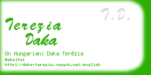 terezia daka business card