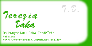 terezia daka business card